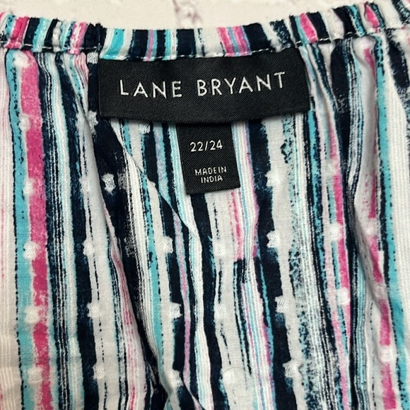 Lane Bryant Faux Wrap Striped Blouse - Picture 5 of 11